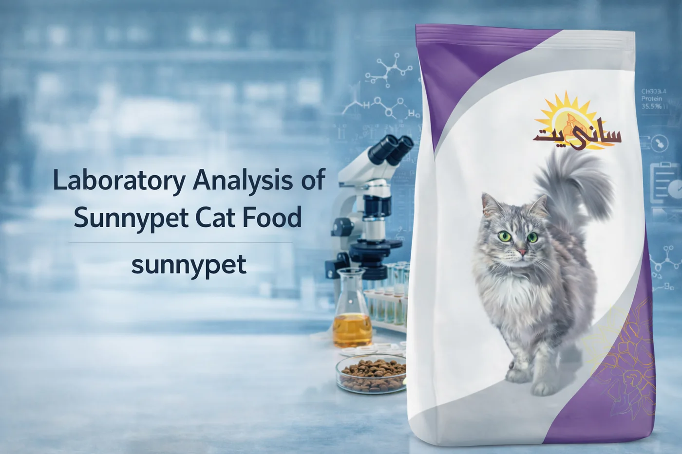 آنالیز آزمایشگاهی غذای گربه ایرانی سانی پت – کنترل کیفیت رسمی ۱۴۰۴